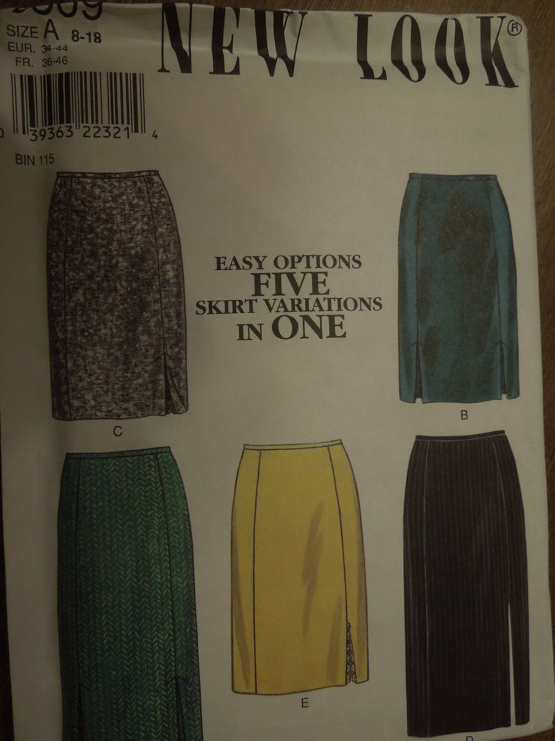 New Look 6809,  Misses Skirts, UNCUT sewing pattern,