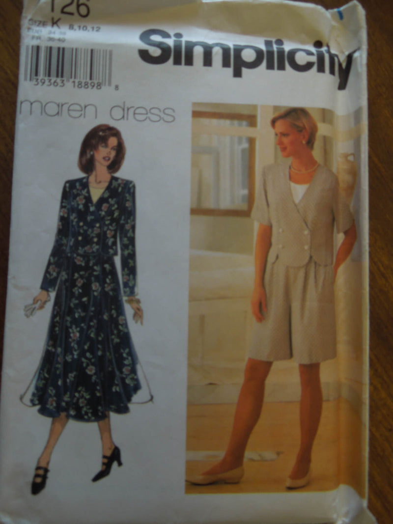 Simplicity 7126,  Misses, Tops, Shorts, Skirts, Petite, UNCUT sewing pattern,