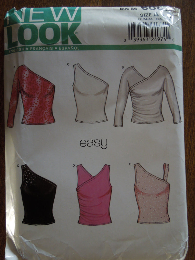 New Look 6087, Misses, Tops, Pullover, UNCUT sewing pattern,  stretch knits only