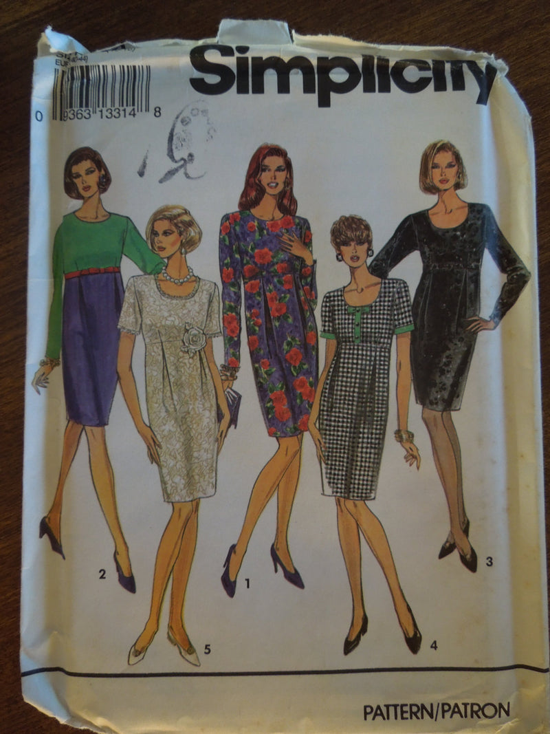 Simplicity 8124, Misses Dresses, Petite, UNCUT sewing pattern,