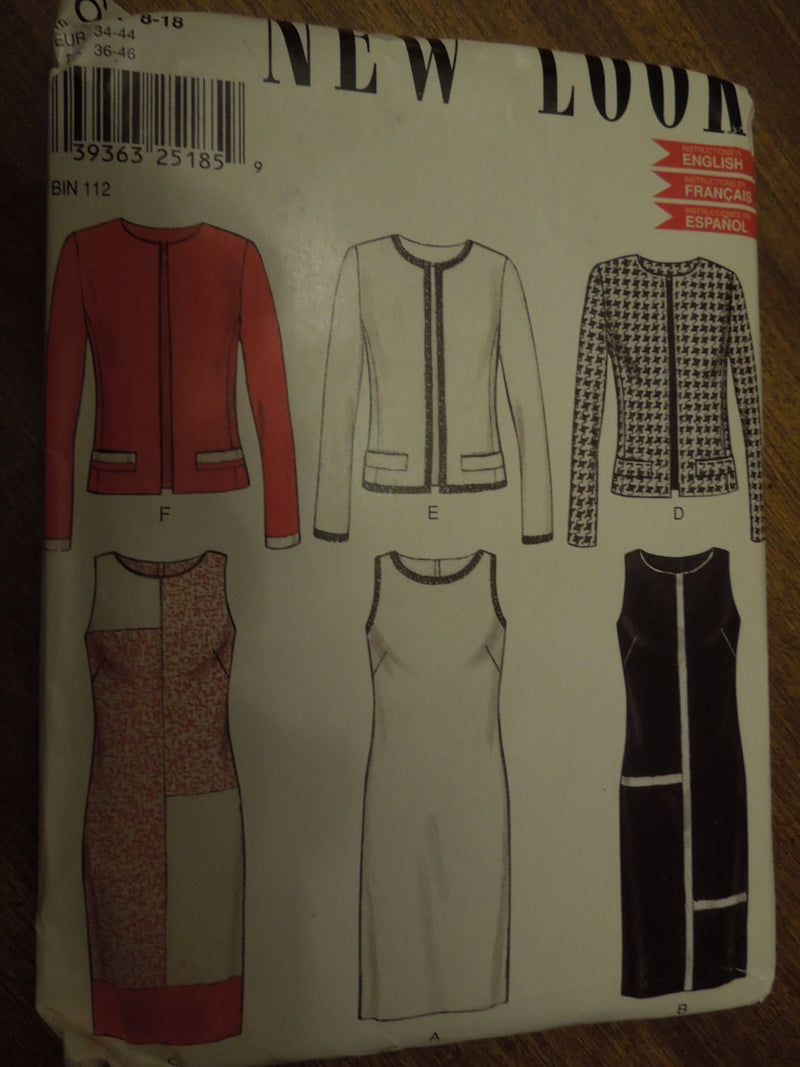 New Look 6111, Misses, Dresses, Lined Jackets, UNCUT sewing pattern