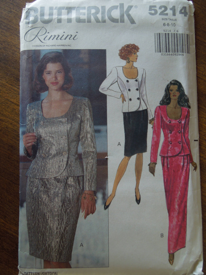 Butterick 5214, Misses, Tops, Skirts, Size varies, UNCUT sewing pattern, SALE