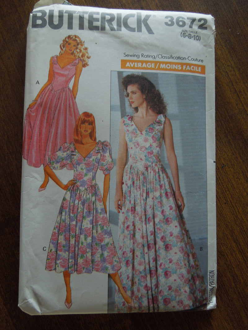 Butterick 3672,  Misses, Dresses, Petite-able, UNCUT sewing pattern,SALE