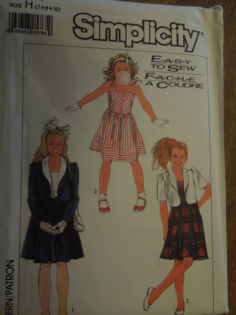 girl dresses size 7-8 Simplicity 8717, Girls, Dresses, Jackets, Sizes 7-10, UNCUT sewing pat – Stylesewwear.boutique