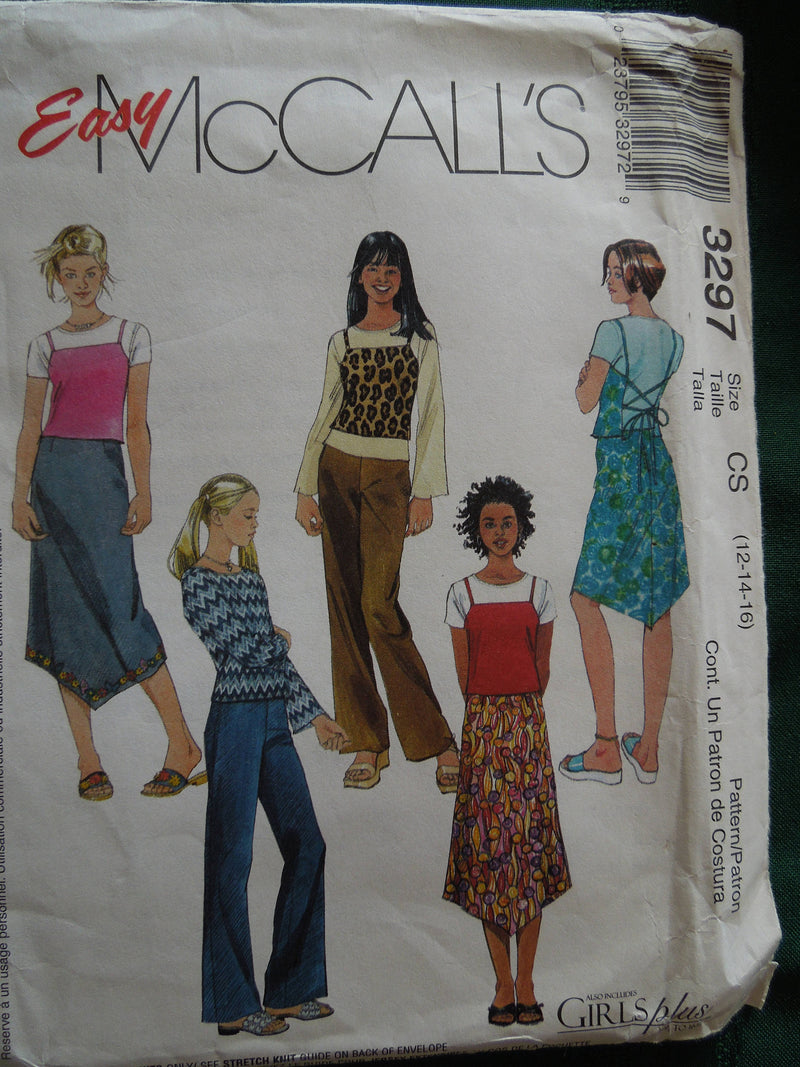 McCalls 3297, Girls Separates, UNCUT sewing pattern,