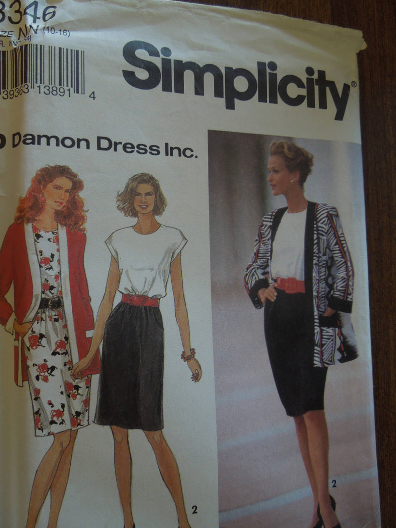 Simplicity 8346, Misses Dresses and Jacket, Petite, UNCUT sewing pattern,