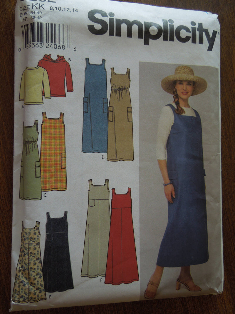 Simplicity 9262, Misses, Jumpers, Knit Tops, Sizes 8-14, UNCUT sewing pattern,