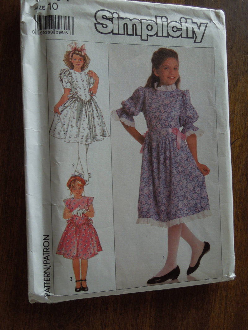 Simplicity 9401, Girls, Dresses, Size 10, UNCUT sewing pattern,