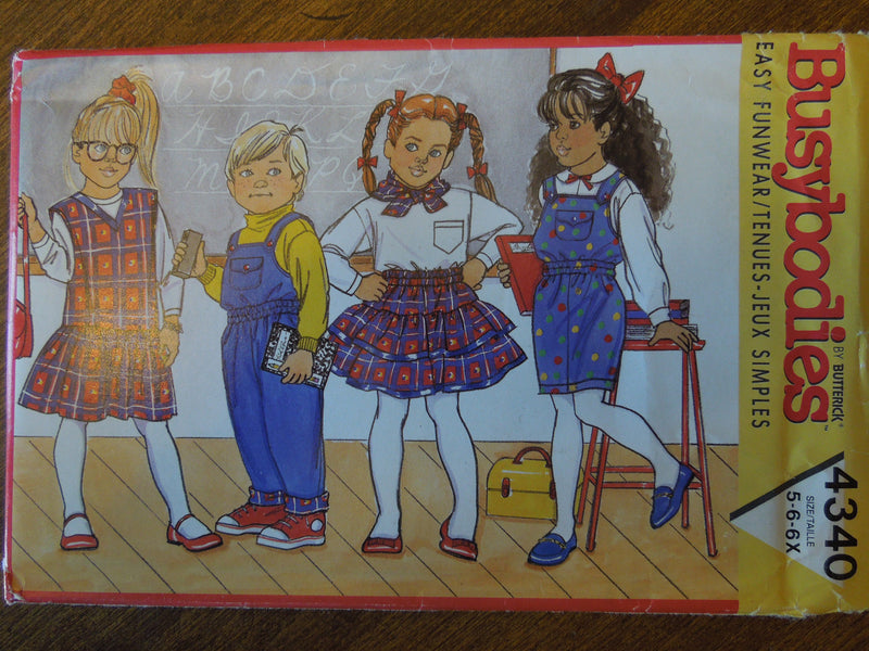 Busybodies 4340,  Childrens, Separates, UNCUT sewing pattern,