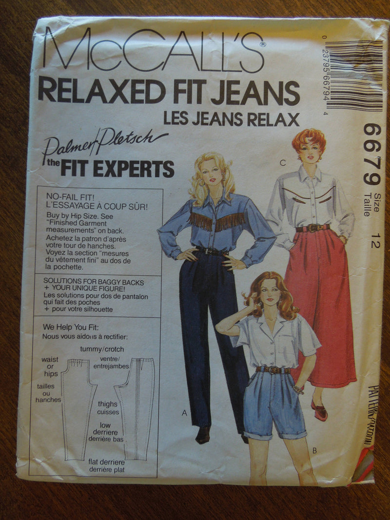 McCalls 6679, Misses, Pants, Shorts or Culottes, misses, UNCUT sewing pattern,