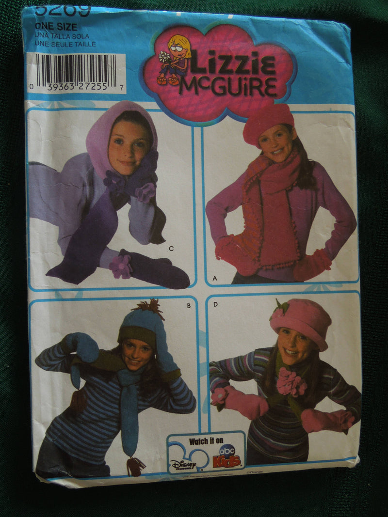 Simplicity 5269, hats, mittens, scarves, UNCUT sewing pattern, childrens
