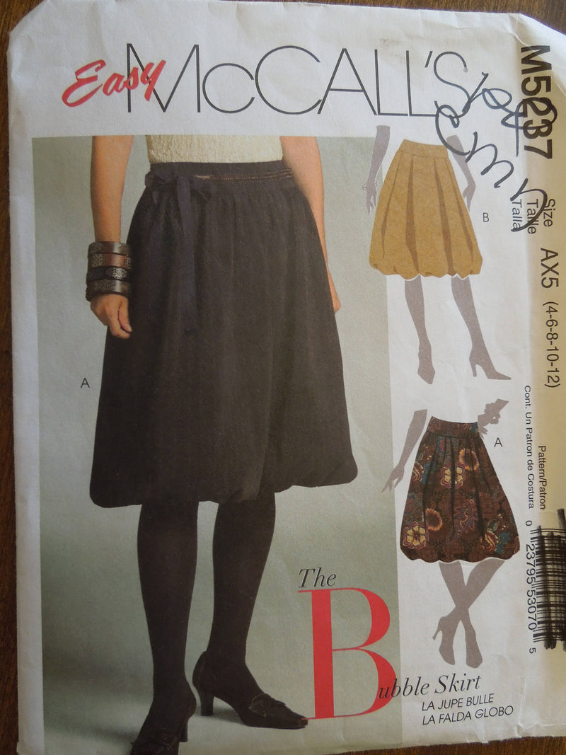 McCalls M5237, Misses, Skirts, Bubble Skirts, sewing pattern, sale