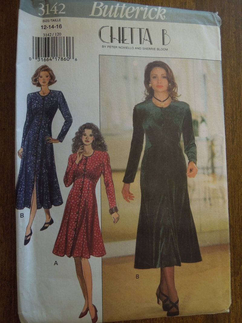 Butterick 3142, Misses, Dresses, UNCUT sewing pattern, sizes 12 to 16