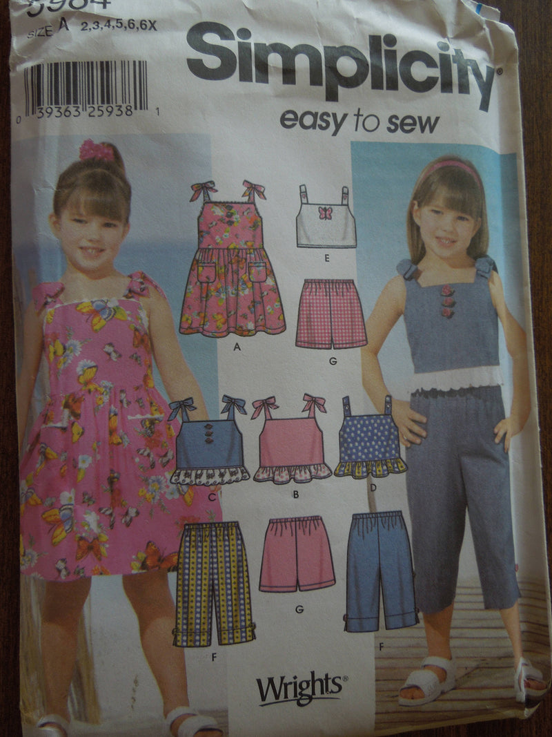 Simplicity 5984, Girls, Separates, UNCUT sewing pattern,