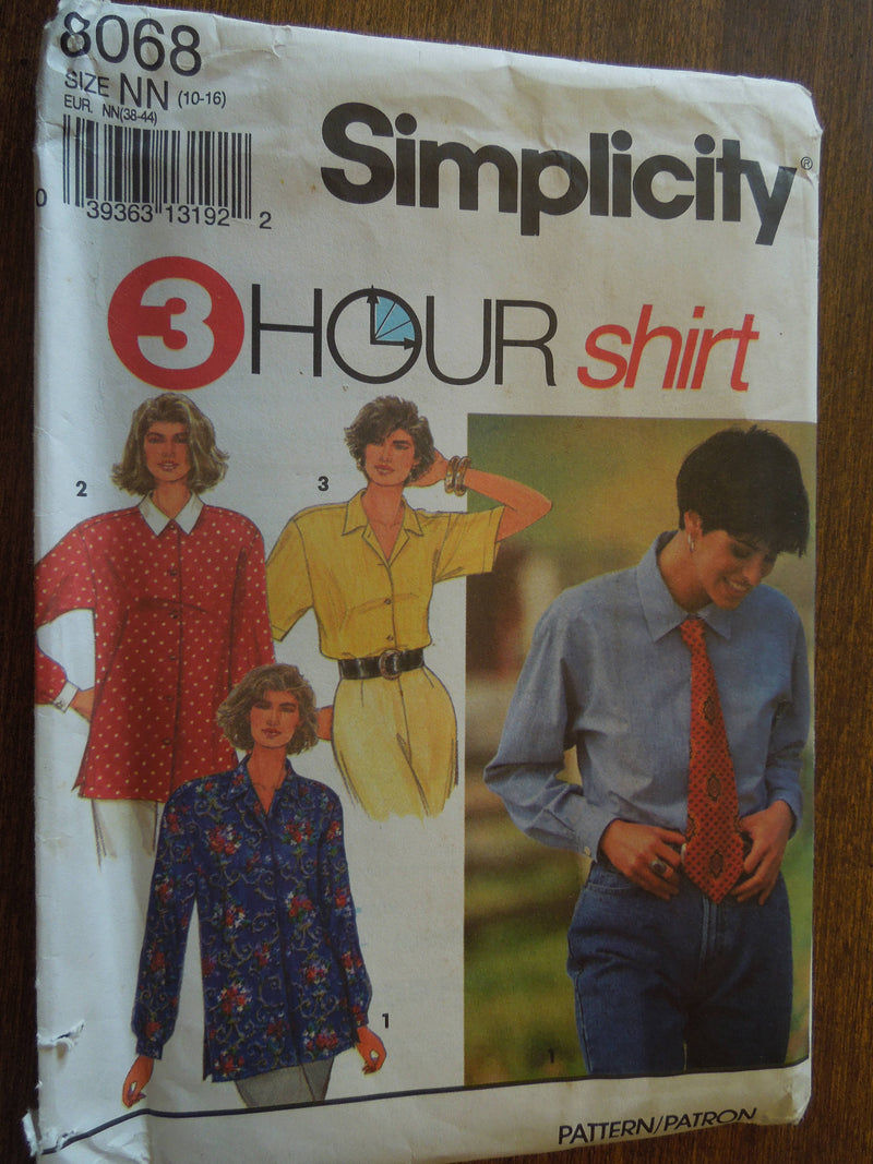 Simplicity 8068, Womens Shirts, UNCUT sewing pattern,