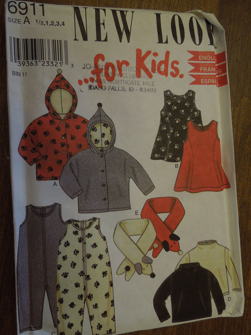 New Look 691, Childrens, Separates, UNCUT sewing pattern,