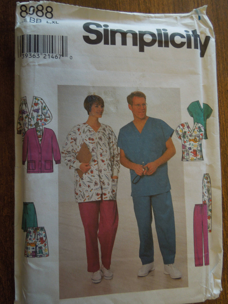 Simplicity 8088,  Mens, Womens Uniforms, UNCUT sewing pattern,
