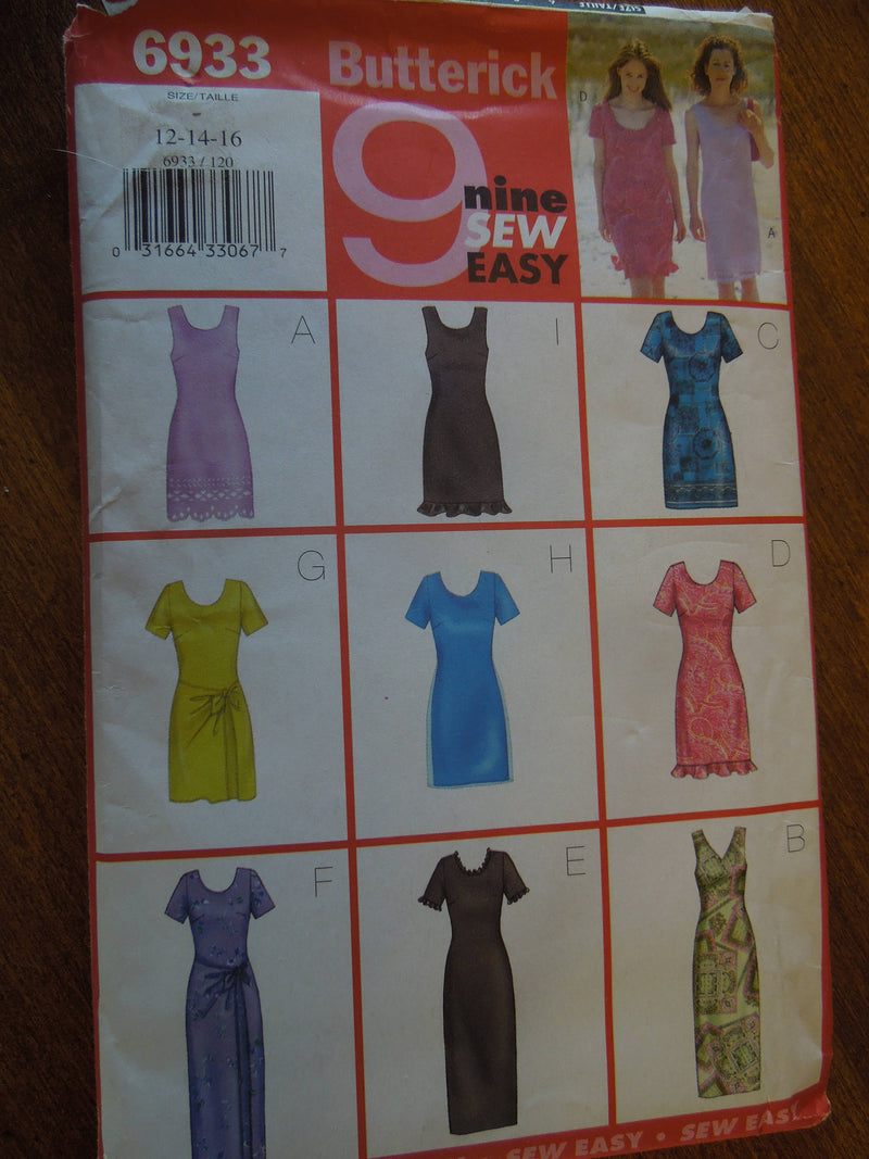 Butterick 6933, Misses, Dresses, Lined, Petite, UNCUT sewing pattern,