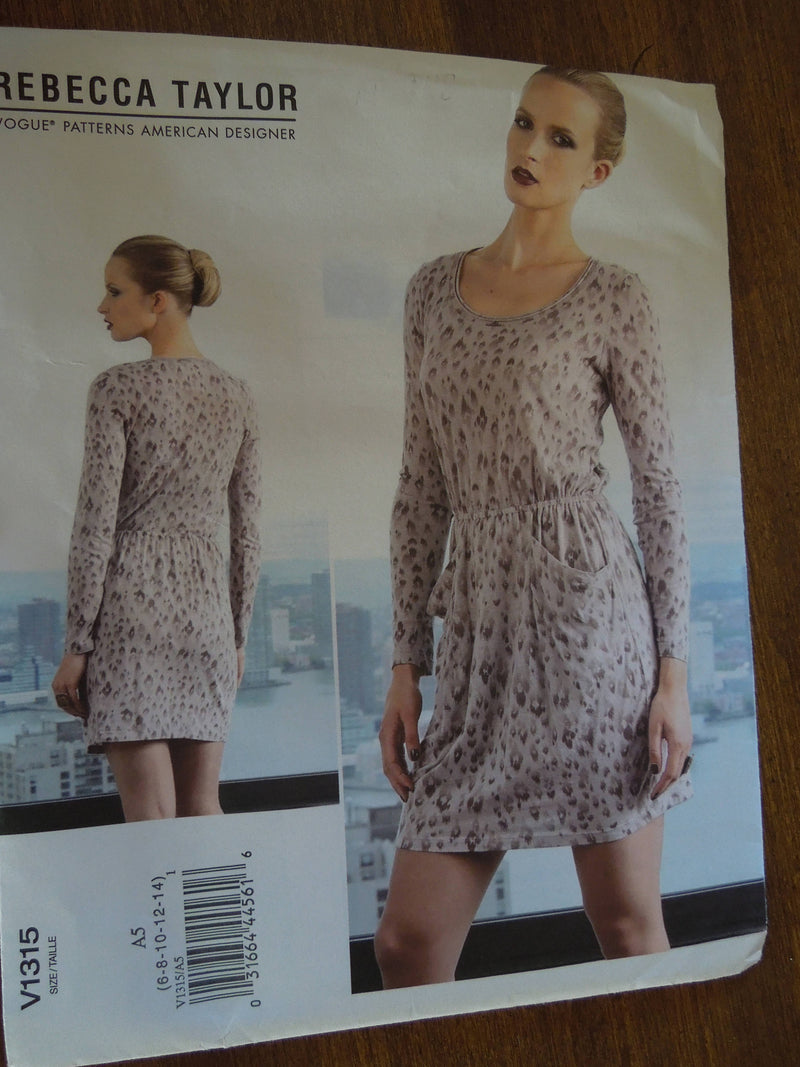 Vogue V1315,Misses, Dress, Pullover style, UNCUT sewing pattern,