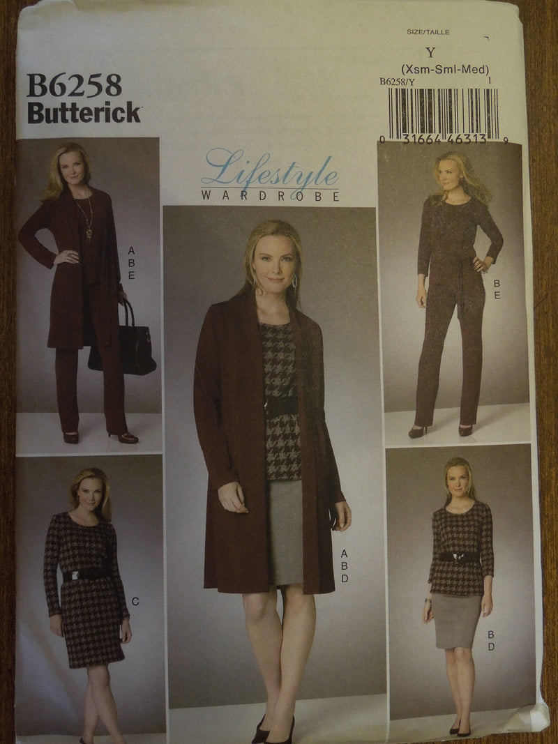 Butterick B6258, Misses, Separates, UNCUT sewing pattern,