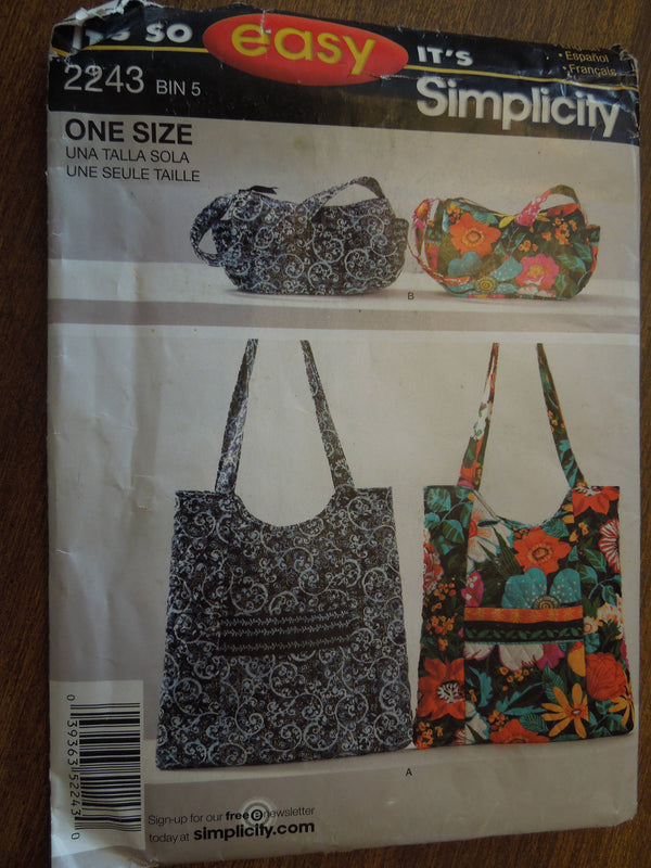Simplicity Sewing Patterns Simplicity Tote Bag Backpack Sewing