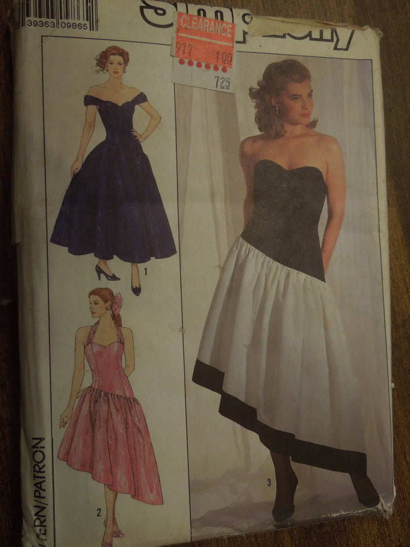 Simplicity 9506, Misses, Evening Wear, Dresses, UNCUT sewing pattern,