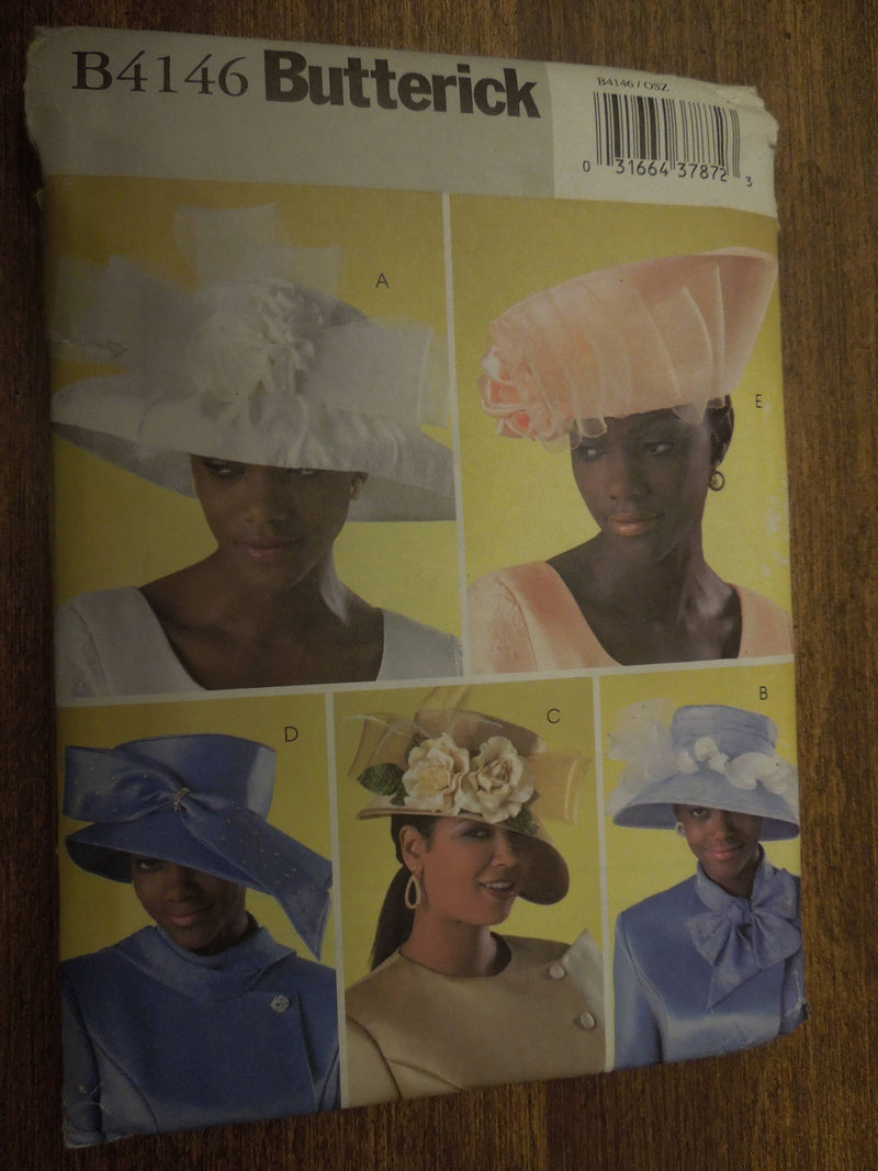 Butterick B4146, Hats, Evening Wear, UNCUT sewing pattern,