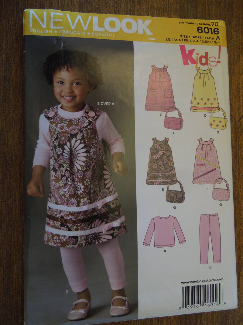 New Look 6016, Childrens, Separates, Knits, UNCUT sewing pattern,