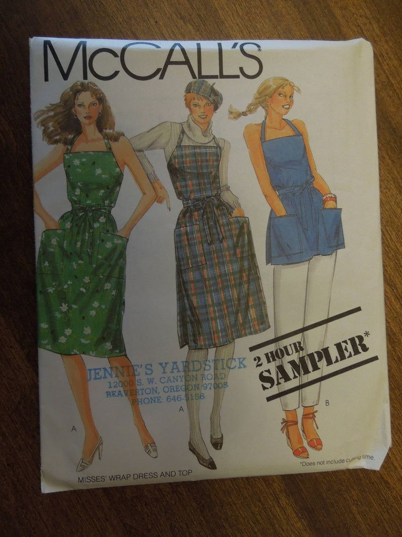 McCalls Sampler Misses, Dresses, Tops, Wrap Style, UNCUT sewing pattern,