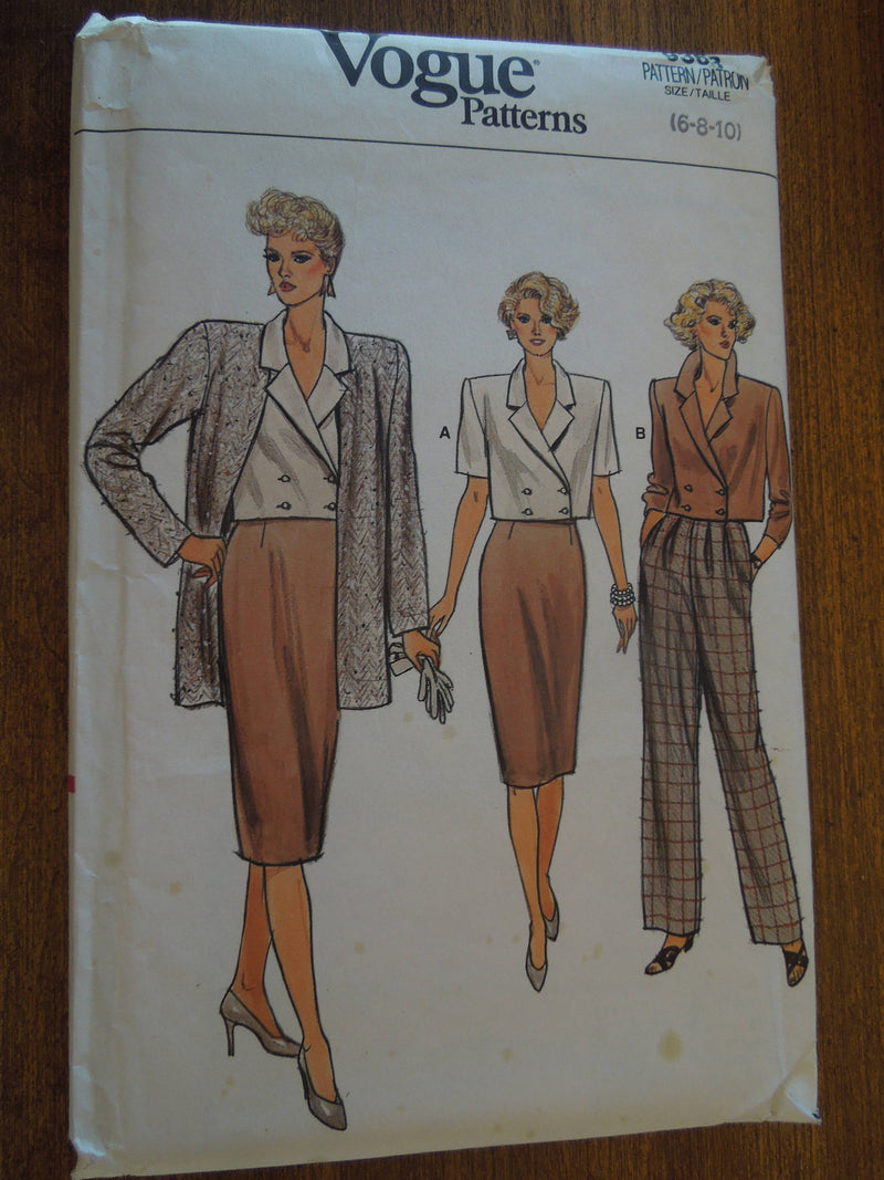 Vogue 9363, Misses, Separates, UNCUT sewing pattern