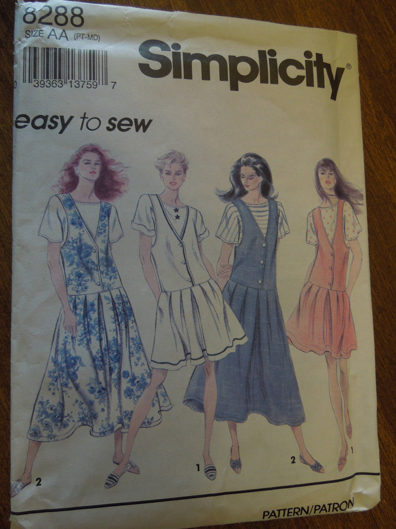 Simplicity 8288, Misses Jumpers, Knit Tops, UNCUT sewing pattern,