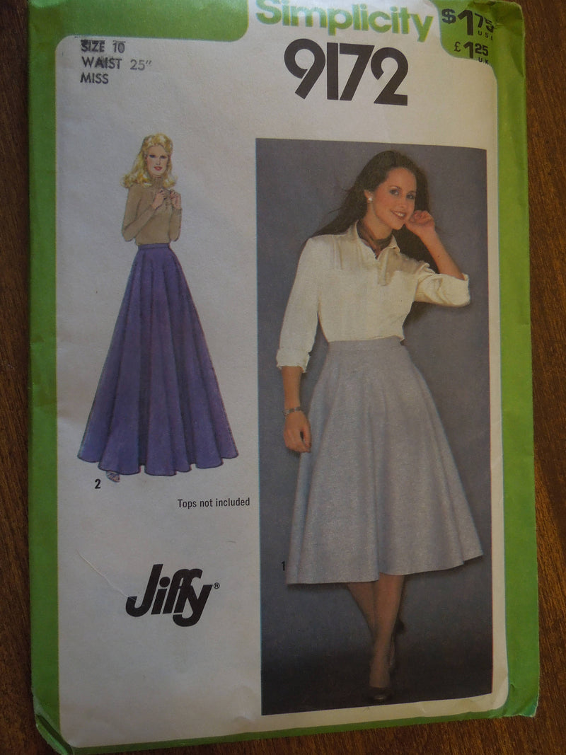 Simplicity 9172, Misses, Skirts, UNCUT sewing pattern,