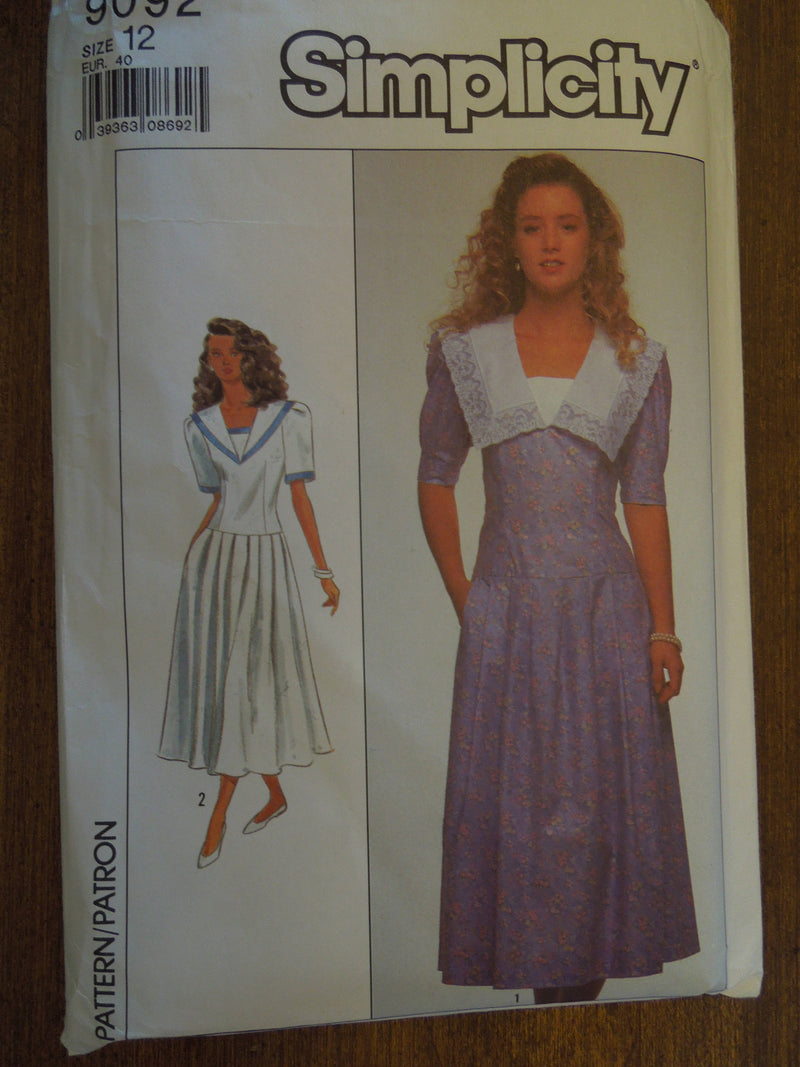 Simplicity 9092, Misses Dresses, UNCUT sewing pattern, Sale