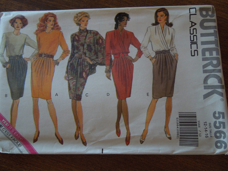 Butterick 5566, Misses Dresses, UNCUT sewing pattern,