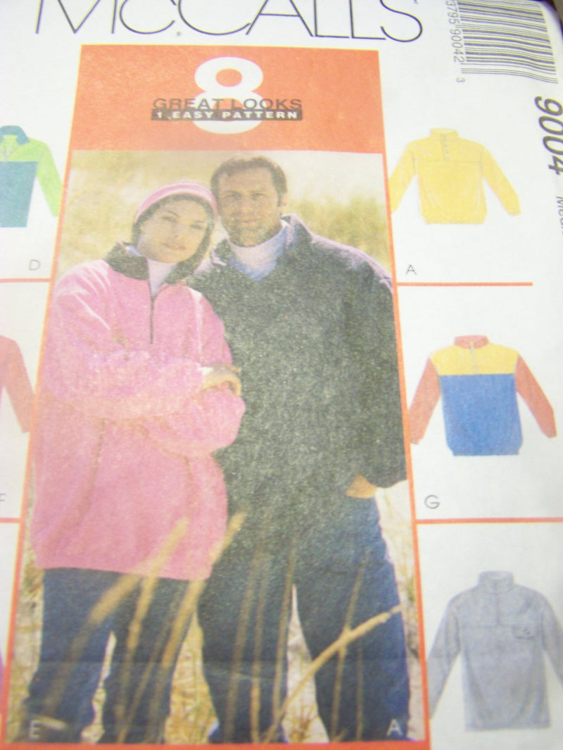 McCalls 9004, Mens, Misses, Jackets, Size varies,UNCUT sewing pattern