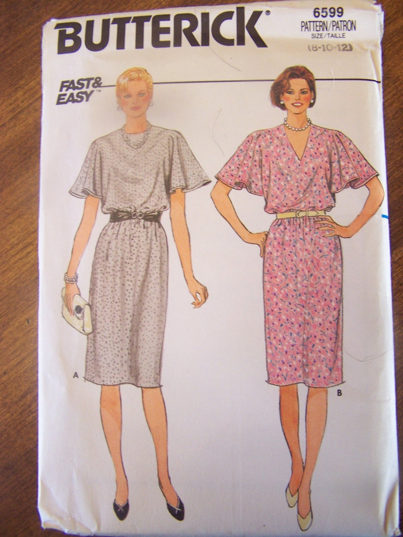 Butterick 6599, Misses, Dresses, Size varies,UNCUT sewing pattern,