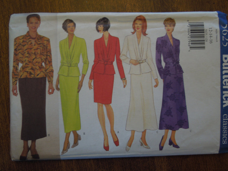 Butterick 5625, Misses Tops, Skirts, UNCUT sewing pattern,