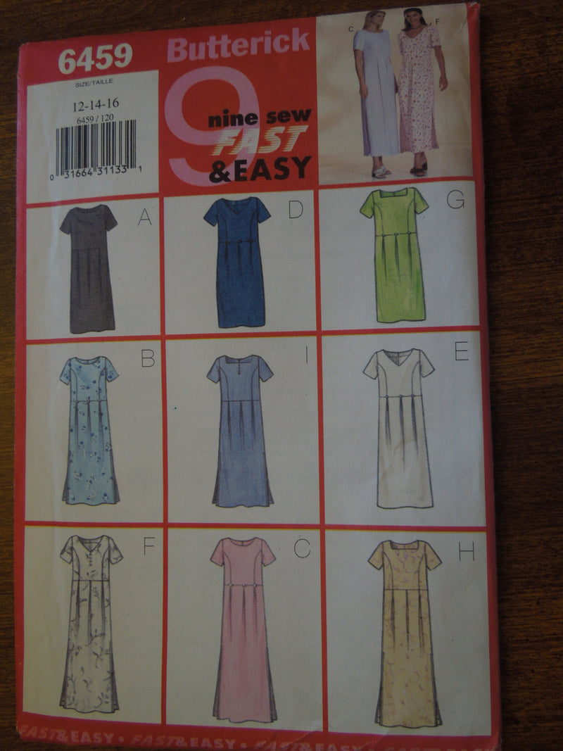 Butterick 6459, Misses, Dresses, Petite,  UNCUT sewing pattern,
