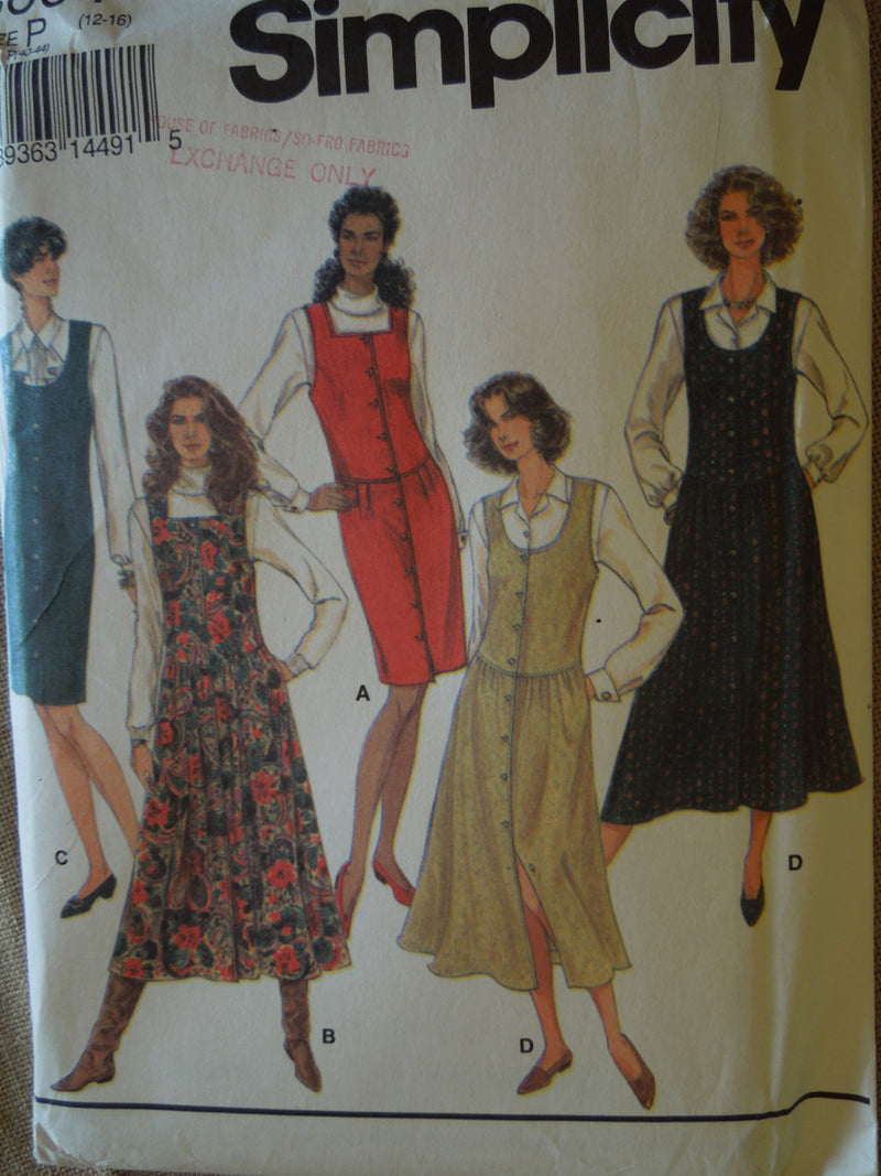 Simplicity8604, size12-16, petite, misses, womens, UNCUT sewing pattern,  dress, jumper