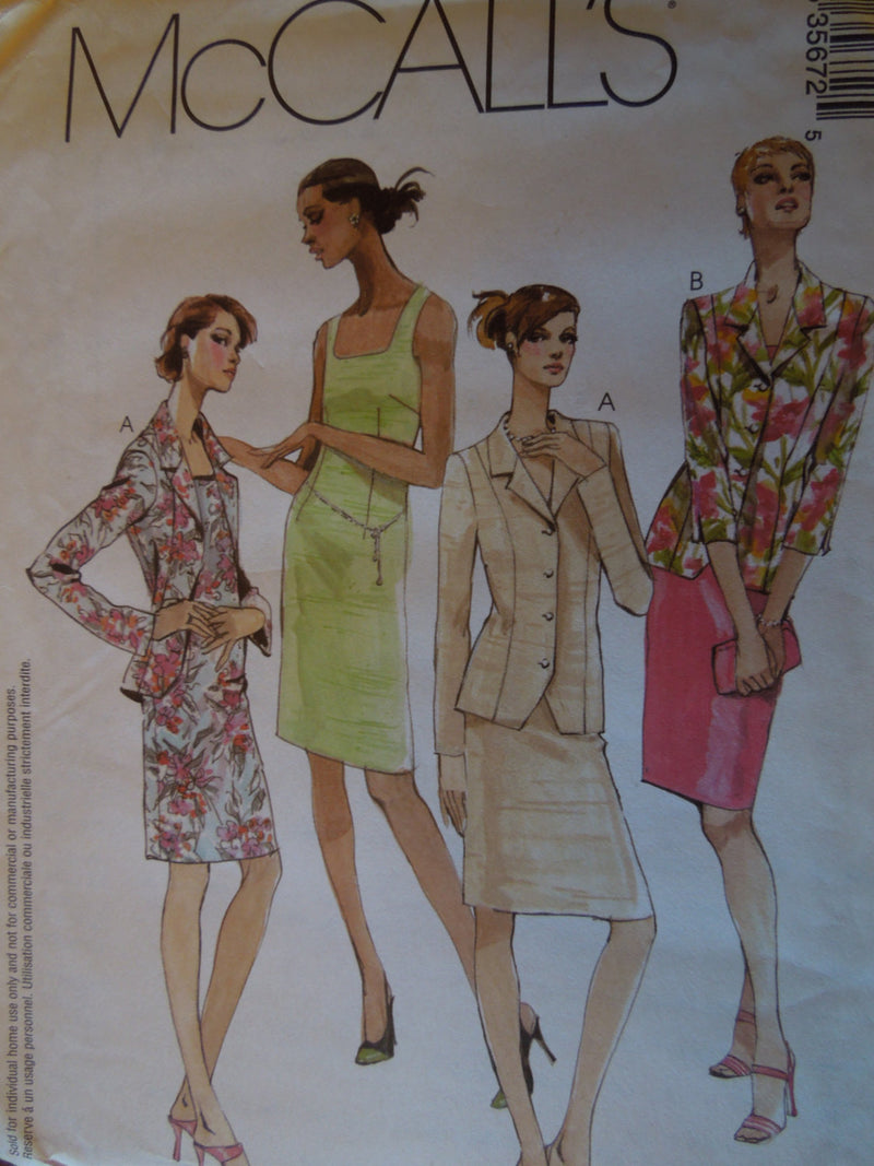 McCalls 3567,  Misses Dress with Lined Jacket, Petite, UNCUT sewing pattern,