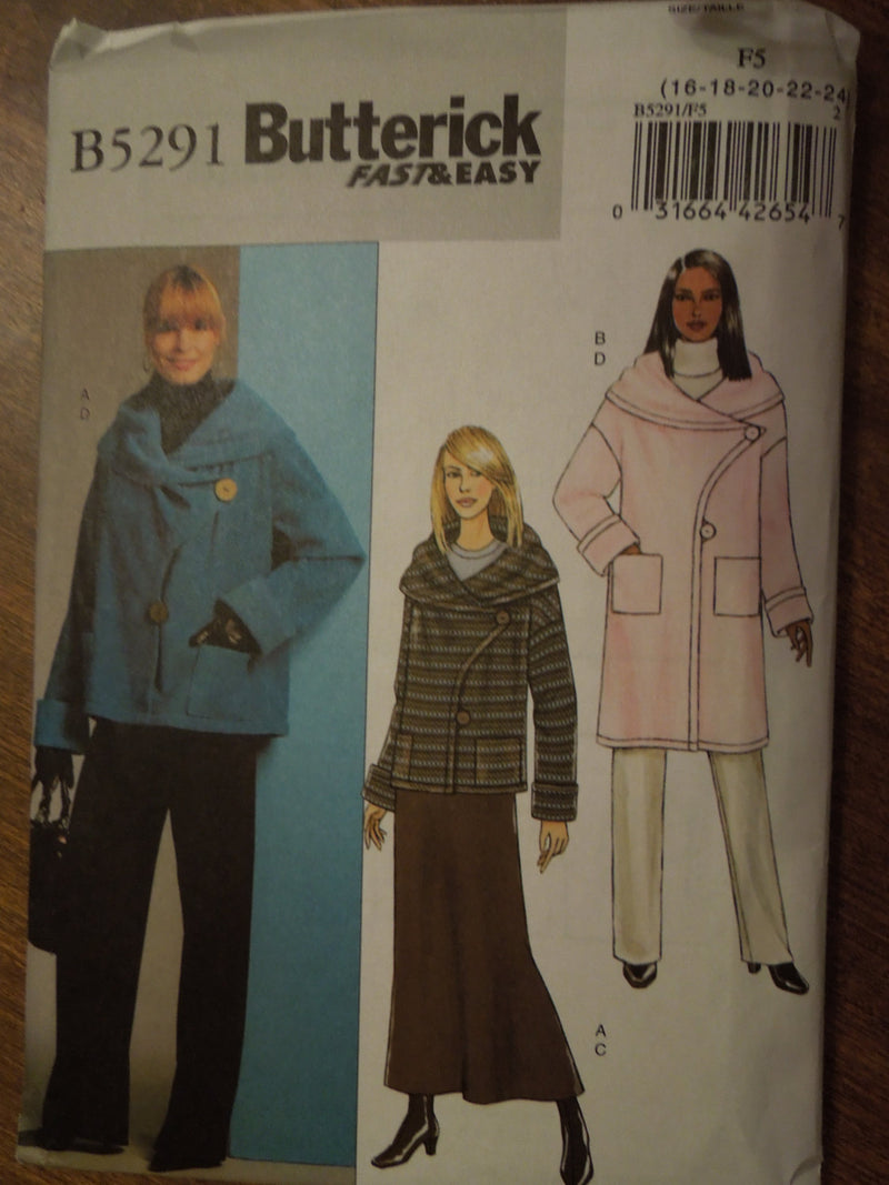 Butterick B5291,Misses Jackets, Skirts, Pants, UNCUT sewing pattern,