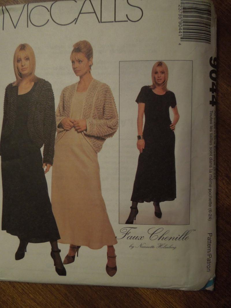 McCalls 9044,  Misses, Jackets, Dresses, UNCUT sewing pattern,