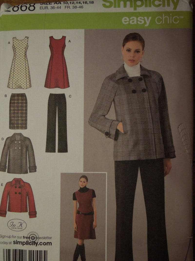 Simplicity 2868,Misses, Separates, Lined Jumper,UNCUT sewing pattern,