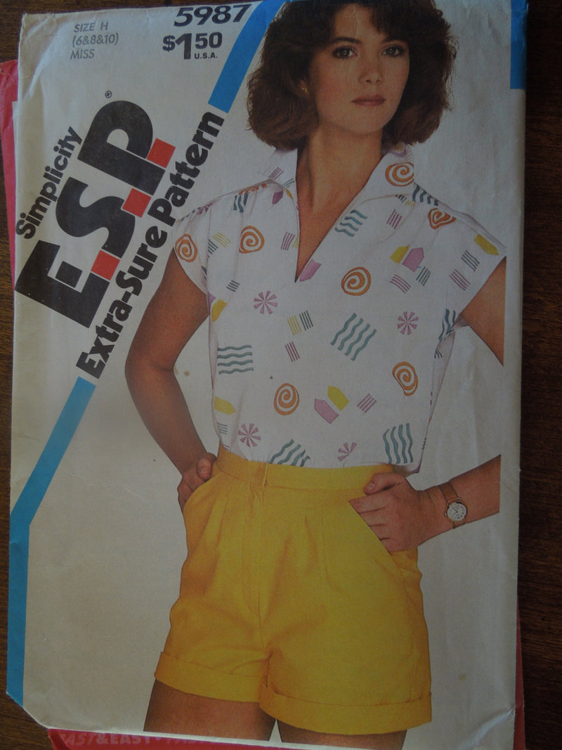Siimplicity 5987, Misses, Shorts, Tops, UNCUT sewing pattern,