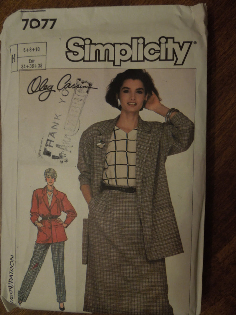 Simplicity 7077,Misses, Separates, UNCUT sewing pattern,