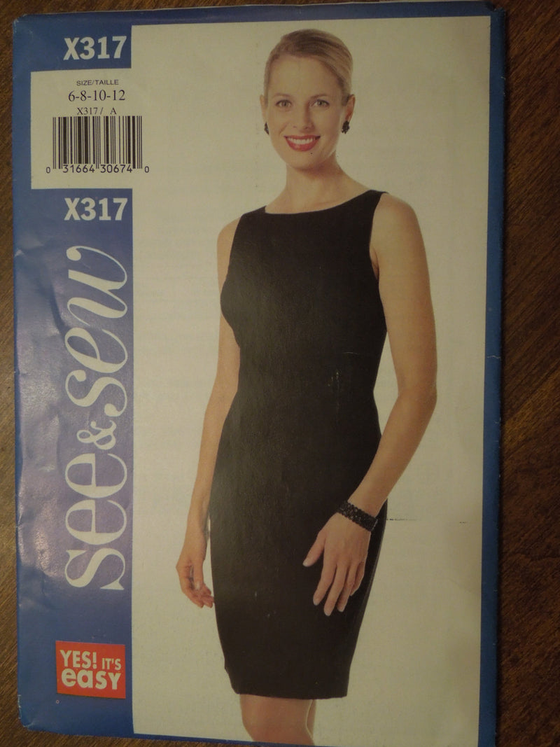 See and Sew X317,Misses, Dresses, Lined, Petite, UNCUT sewing pattern, sale