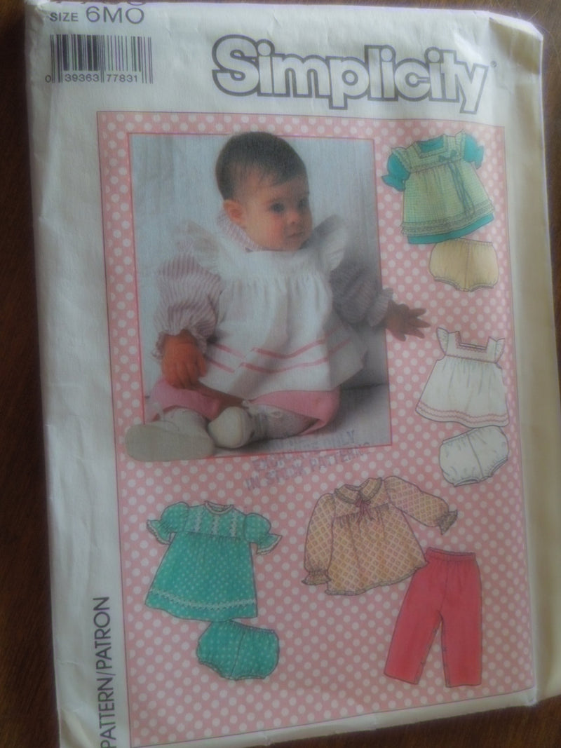 Simplicity 7783, Babies Clothing, UNCUT sewing pattern