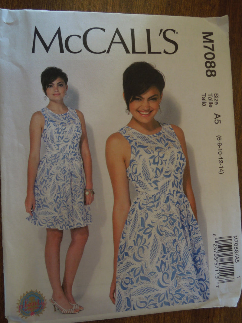 McCalls M7088, Misses, Dresses,  UNCUT sewing pattern,